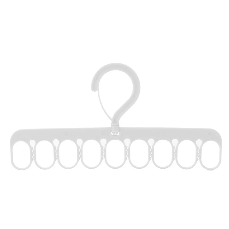 Plastic Clothes Hangers 9 Loop Circles Multifunctional Neckties Socks Scarf Hanger