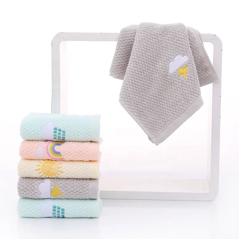 Wholesale 100% Pakistan Organic Cotton Towel Baby Character Towel With Weather