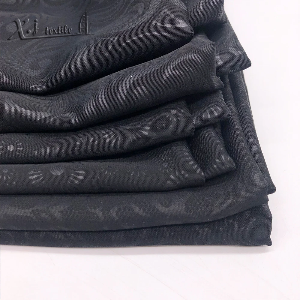 Embossed 120D Fursan Abaya muslim fabric