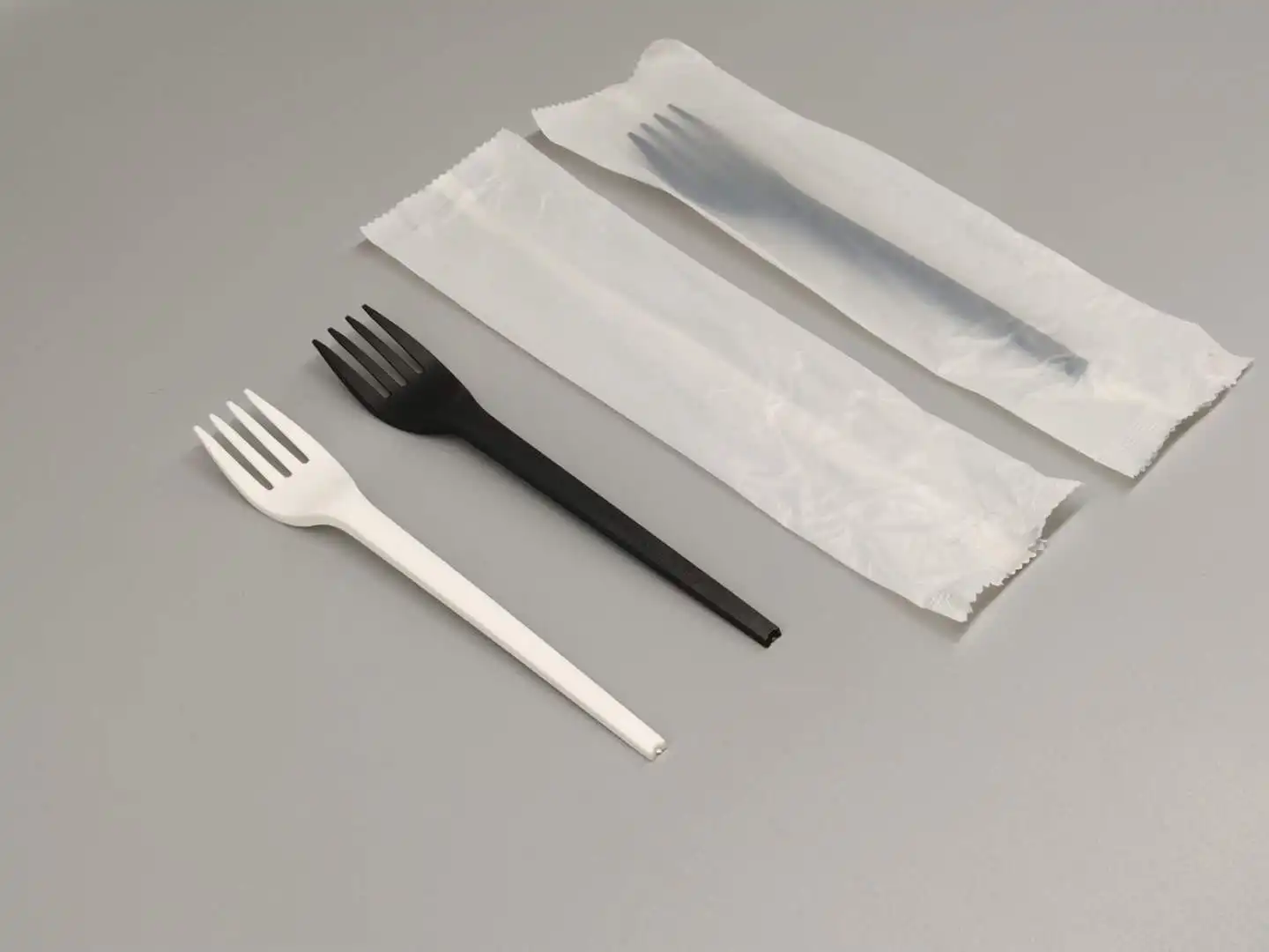 
GreenWorks CPLA compostable disposable utensils flatware biodegradable cutlery 6.5 inch fork Wrapped dinnerware sets 