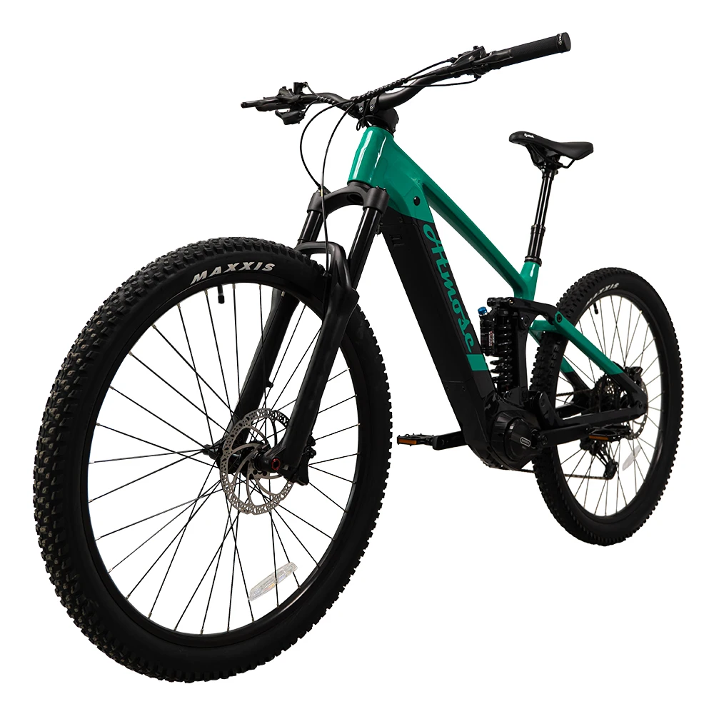 Carbon Fibre Mid Engine Mountain 45Kmh Electric Bicycle Bike 48V 500W Motor Mid Drive Ebike 29'