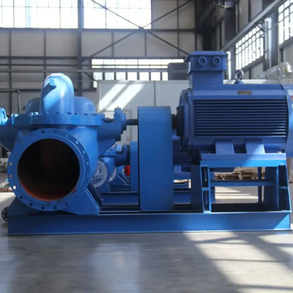 Large flow horizontal electric water pump industrial high water pressure horizontal double suction pump