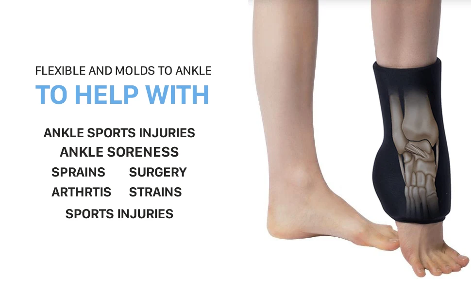 Reusable custom skin-friendly non-toxic hot&cold foot sock breathable microwave ice&heat feet pack massager