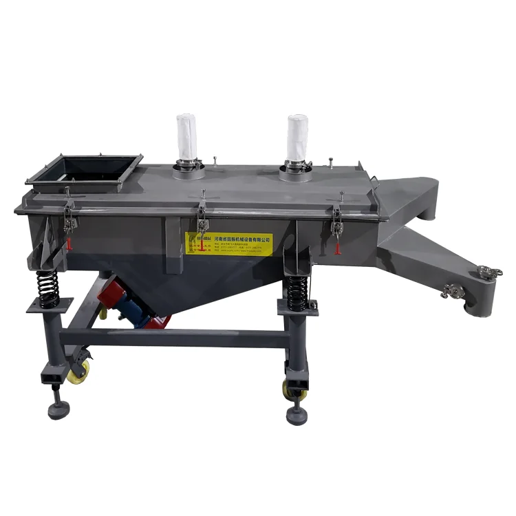 Stainless steel linear vibrating screen feed rice vibrating screen