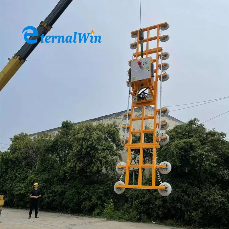 Wireless Remote Control Hydraulic Vacuum Lifter With 360 Degree Flip And Rotation Glass Lifting Crane