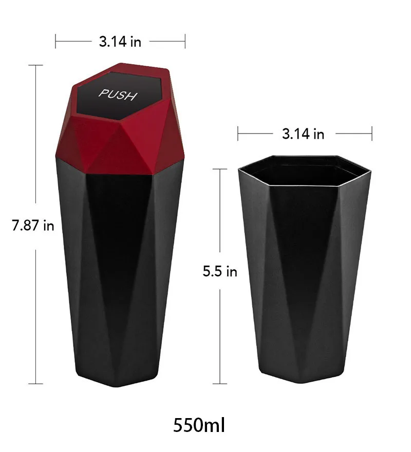 Leasylife garbage Cup Holder black ashtray Energy Charge Car Ashtray With lid