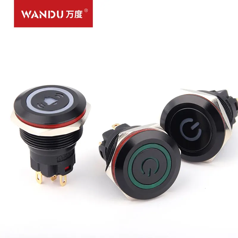 22 мм 5v led кнопочный переключатель кольцо с подсветкой металлический кнопочный переключатель