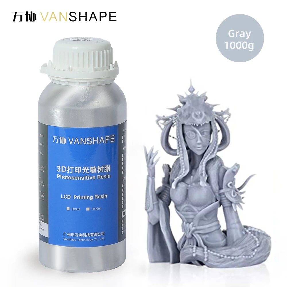 Vanshape UV Hard Resin For LCD 3D Printer High Hardness Clear UV Curing Resin For Figures