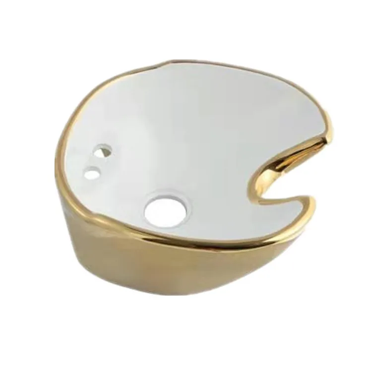Wholesale hair Salon Shampoo Bowl Part whit gold cerameic shampoo Bowl Sink Hair Salon Washing Basin