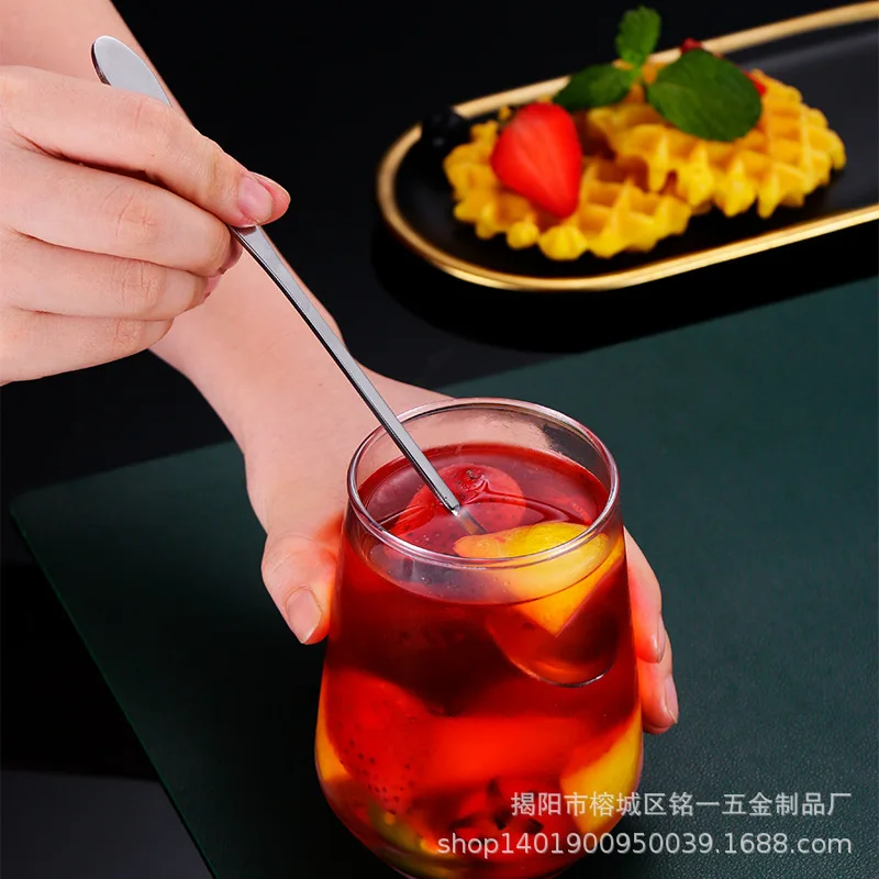 Hot Selling Long Handled Spoon Gold Cutlery Set Stainless Steel Fork Silverware Metal Reusable Cutlery Restaurant Flatware