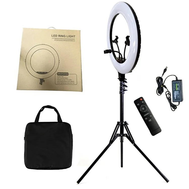 Drop Shipping Portable Rgb 18Inch 45 Cm Vlog Selfie Ring Light Led Makeup Circle Fill Light Ring Light With Tripod Stand