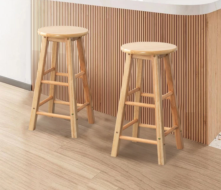 Home Kitchen desk Industrial Counter solid wood stool bar stool high chair bar stool Nordic bar chair