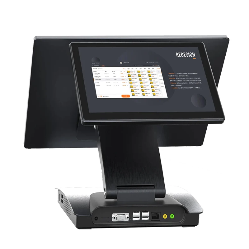 Full Aluminum Design Touch Screen 15.6 inch Widescreen True Flat All in One POS System Waterproof POS Terminal Cash Register