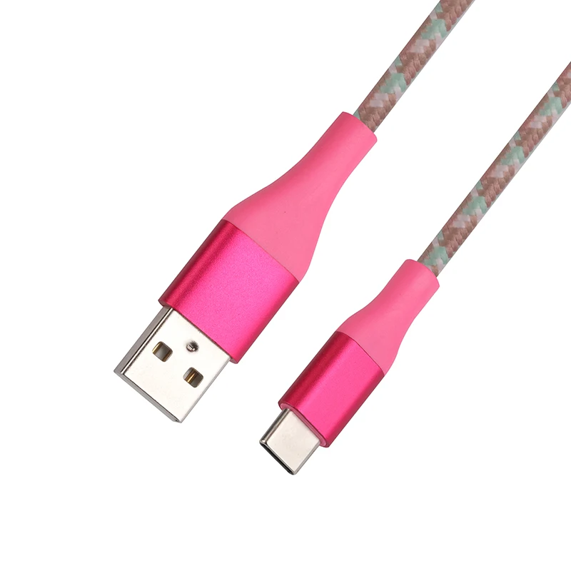 OEM/ODM 3A USB-A to Type C nylon braided fast Charging phone cable data transfer sync cable for HUAWEI promotional gift