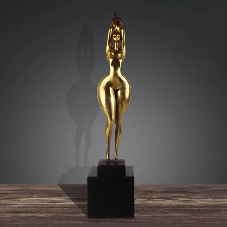 China Quality Lady Sexy Nude Girl sculpture Smooth lines Customizable Bronze Sculpture