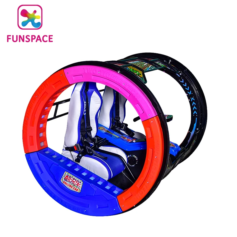 Funspace Hot sale New style Outdoor Fun Fair Playground Rides 2 Seats 360 Degree Remote Control Rolling Car for outdoor