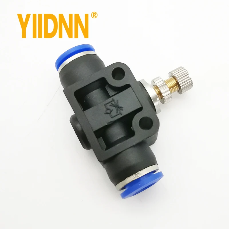 LSA  Pipeline Regulating Throttle Valve PA SA 4/6/8/10/12mm Cylinder Air Tube Source Pneumatic Push In Fittings