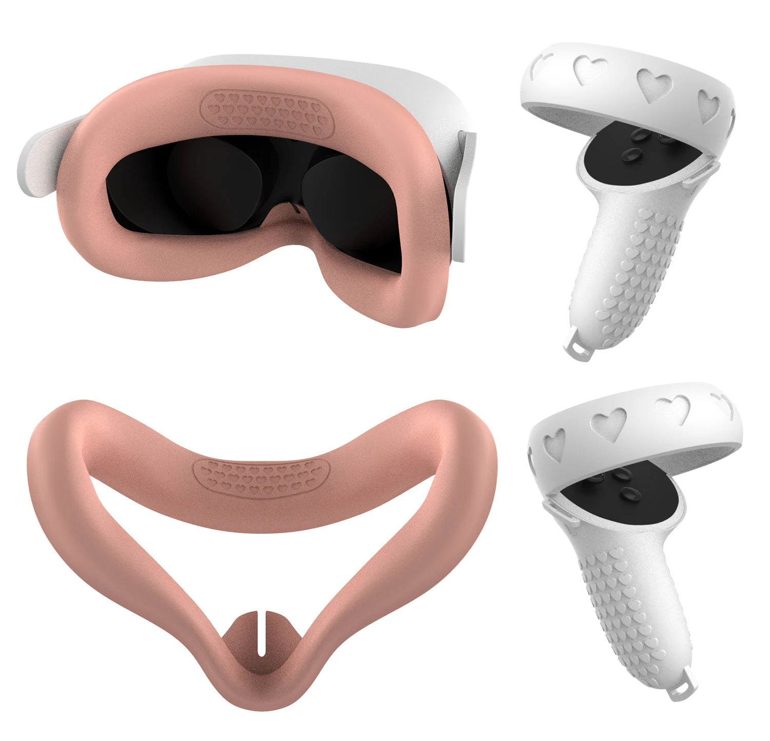 Силиконовый защитный чехол HOXC для Oculus Quest 2, чехол для ручного контроллера, захвата и лица, предотвращает утечку света, пыленепроницаемый, моющийся