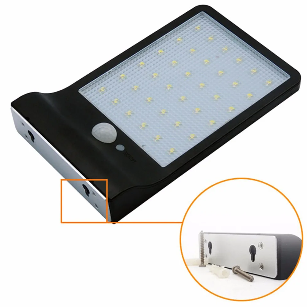 Zhong shan Factory High Quality Solar Led Wall Light Waterproof IP65 Outdoor Lighting Pir Human Body Sensor Led Wall Light