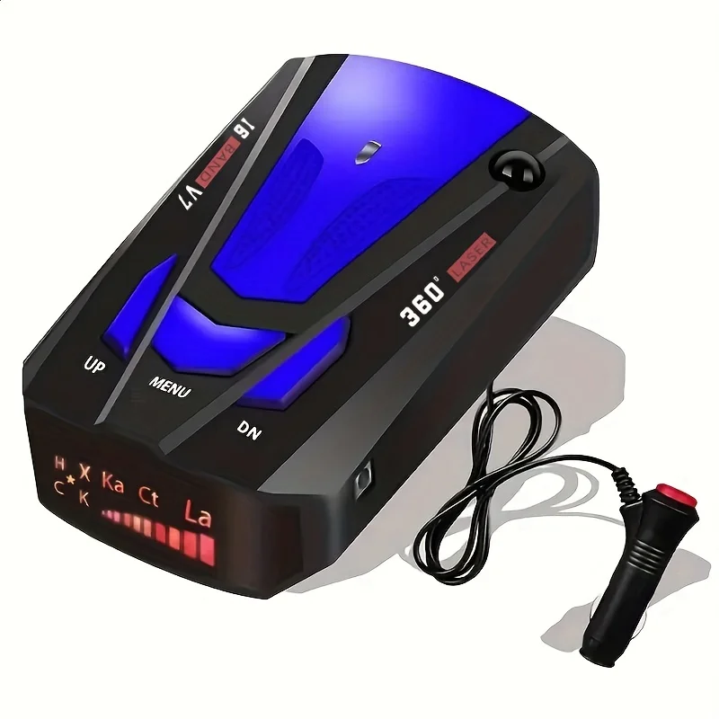V7 Radar Detector Voice Alert & Car Speed Alarm System with 360 Degree Detection