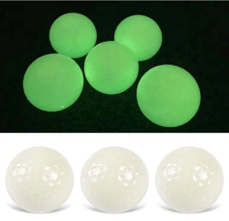 golf driving range balls 2 Layer Custom Logo light up Golf Balls glow in the dark golf balls