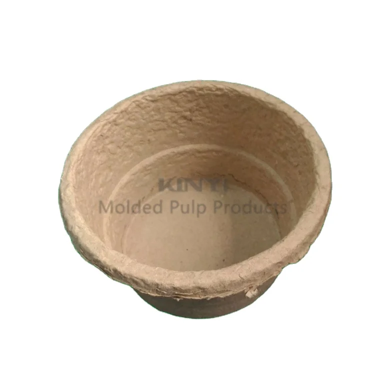 
Eco friendly brown color round shape recycled paper pulp plant peat pot 