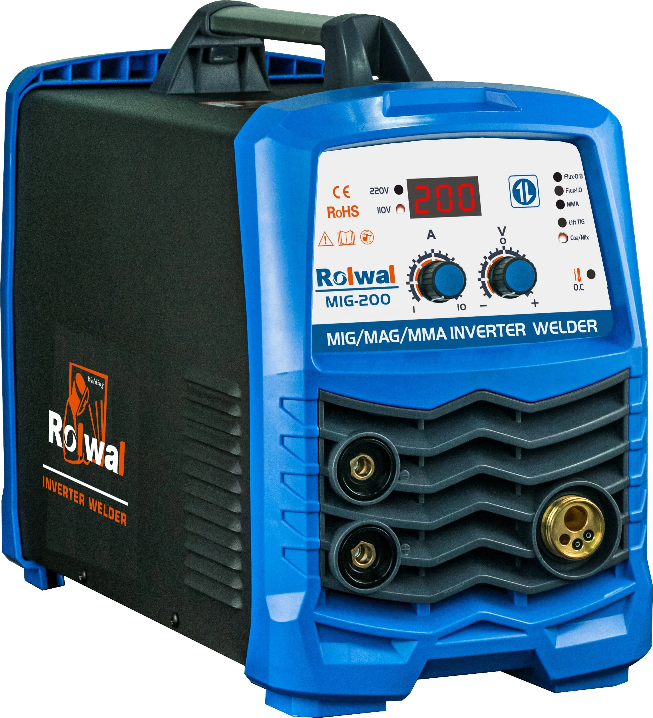 Двойное напряжение 110-220 В Rolwal 5 в 1 комбинированный сварщик MIG/MAG/Flux-cored/Lift TIG/MMA для латиноамериканского рынка