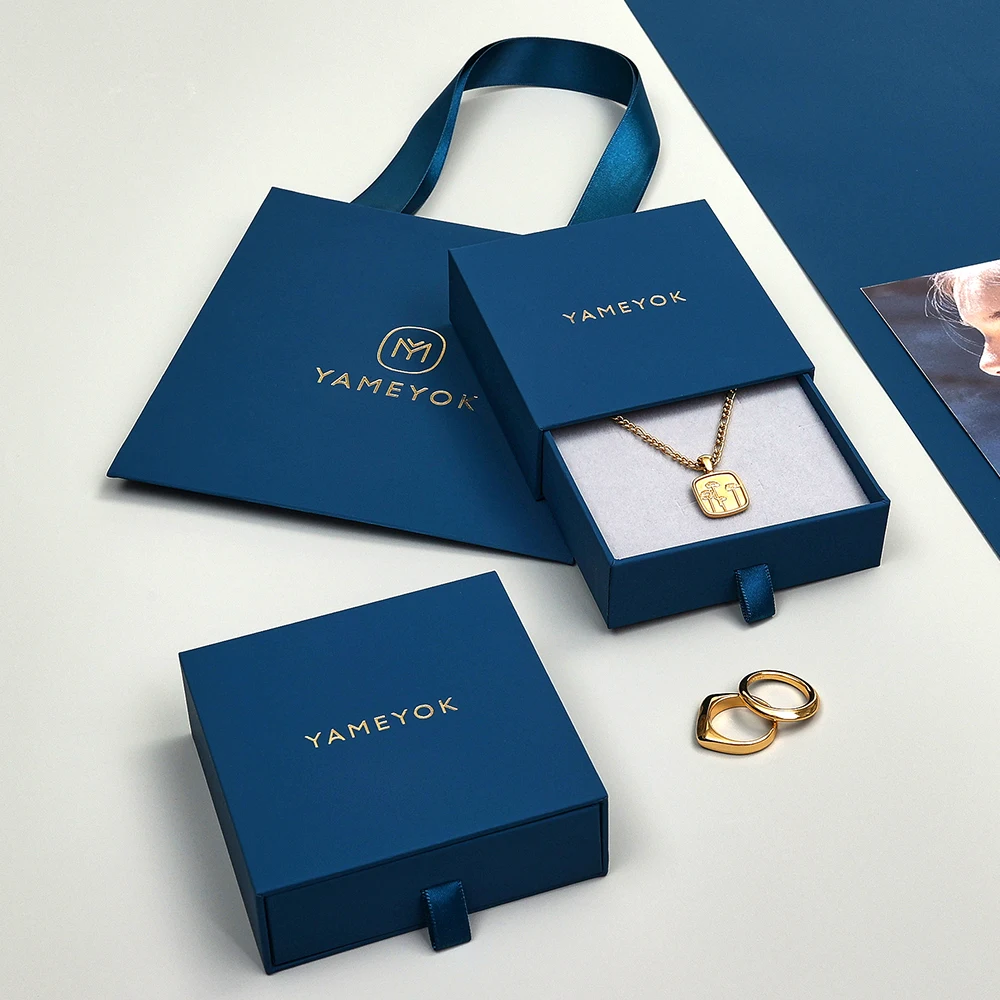 Boyang Custom Logo Drawer Sliding Cardboard Paper Luxury Gift Jewelry Box Packaging