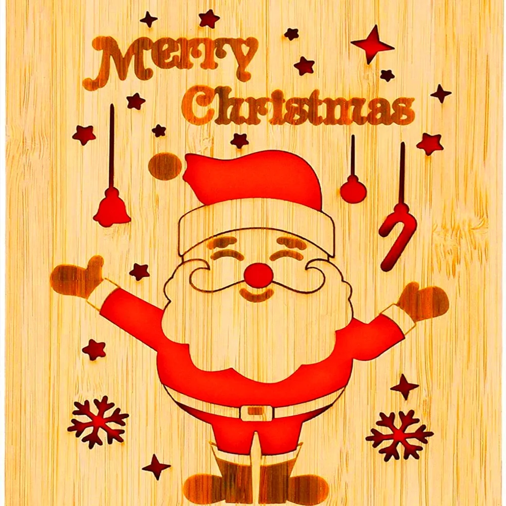 Customized Logo Pattern Shaped Design Wood Deer And Bear Wall Art Decorations Trees And Wooden Christmas Ornaments