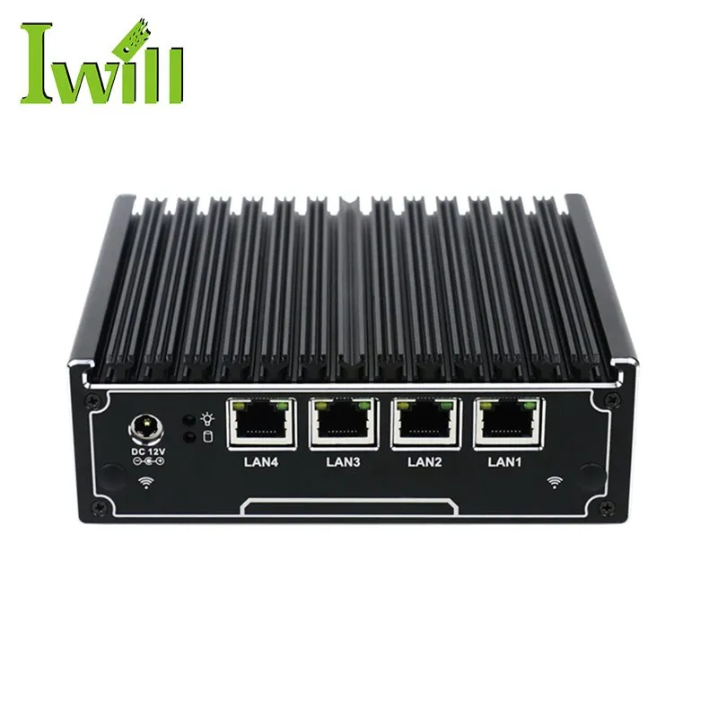 Iwill IBOX-N12 pfsense Nano мини ПК 4 lan J1900 quad core маршрутизатор
