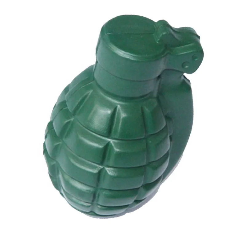 Factory Sale Novelty Manufacturer Cheap High Quality Simulation Antitank Grenades Shape PU Anti Stress Ball Toys Frag Stress Relief Toys