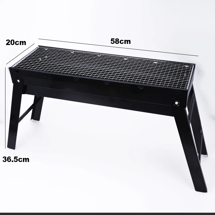 
Portable household stainless steel folding charcoal BBQ grill 