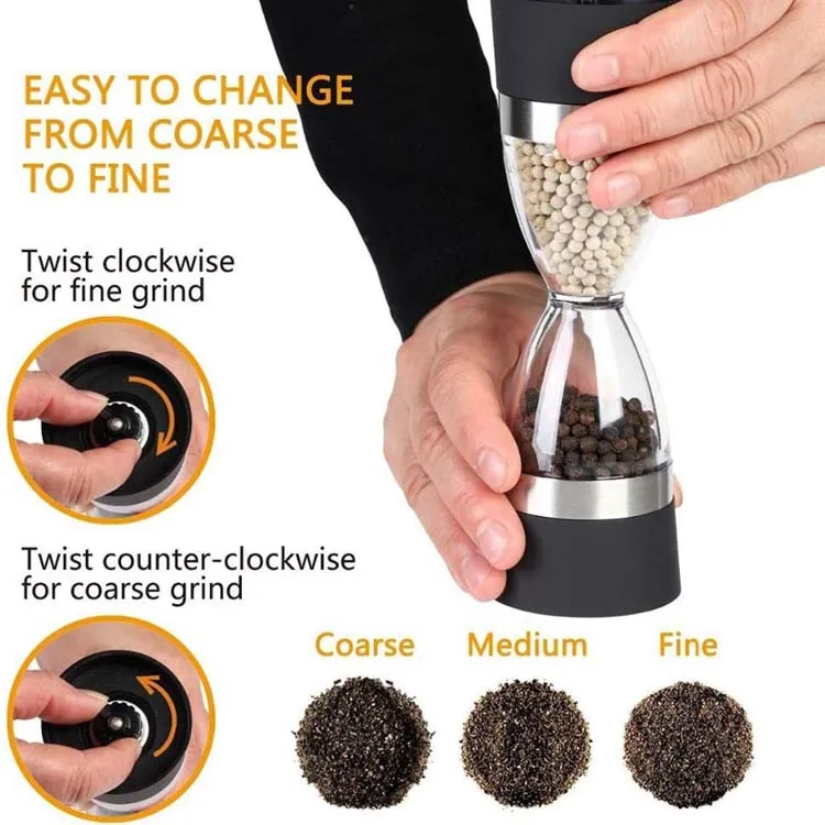New Design Cheap Stainless Steel Manual Kitchen Tool black pepper mills Spice mill parts