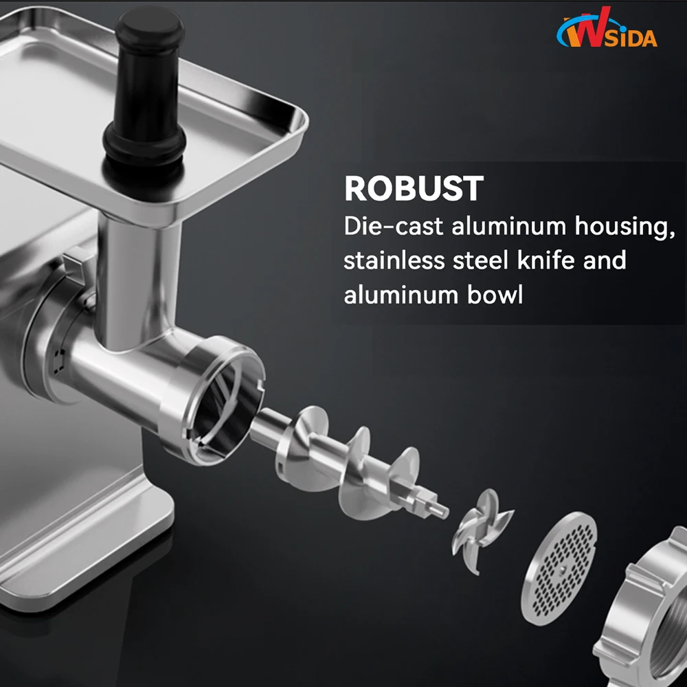 Wsida Wholesale Price Electric Meat Mincer Grinder Chopper Machine New product Meat Grinder Low Decibel Meat Grinder