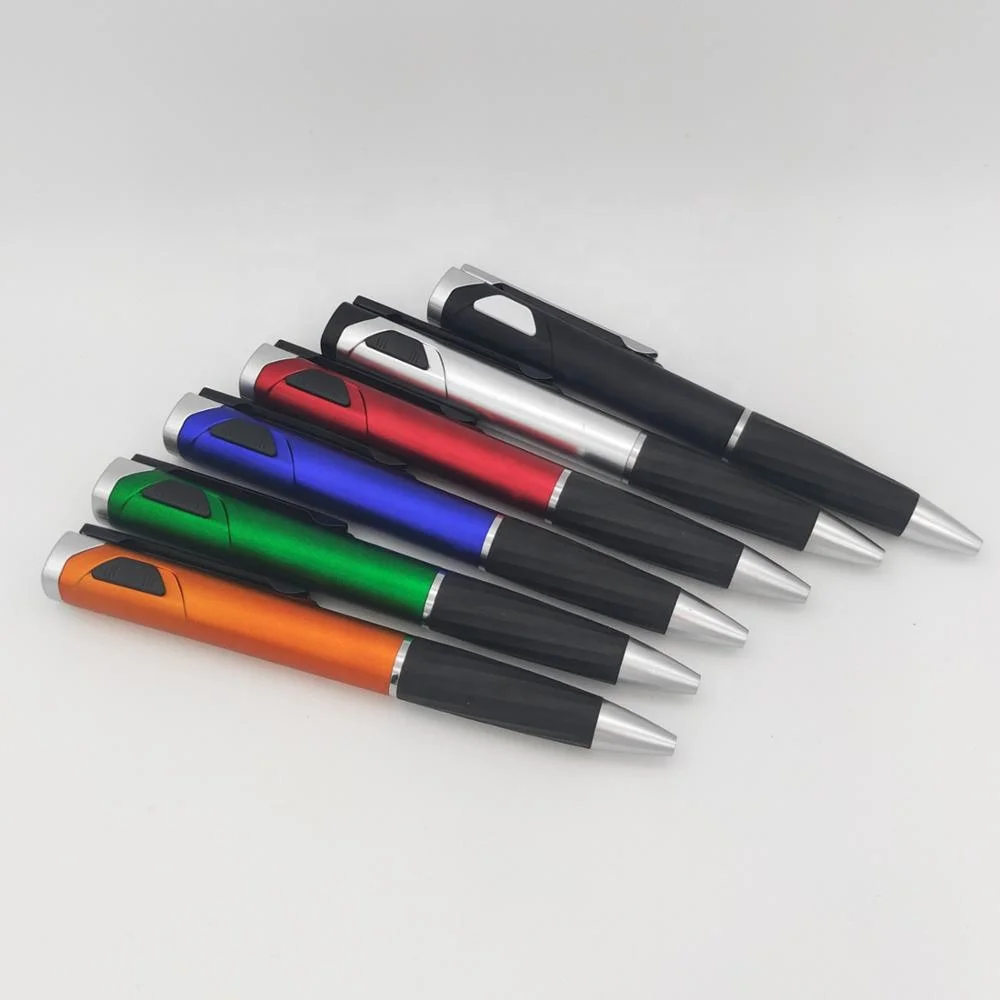 Custom Promotional LED light AD Ball pen with laser Glow logo