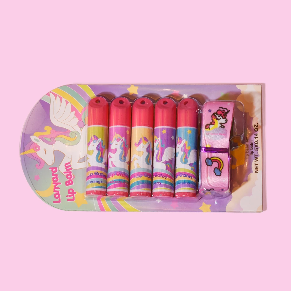 5-Pack Customized Private Label Fruit Flavors Lip Care Lip Makeup Hydrating Kids Lip Balm