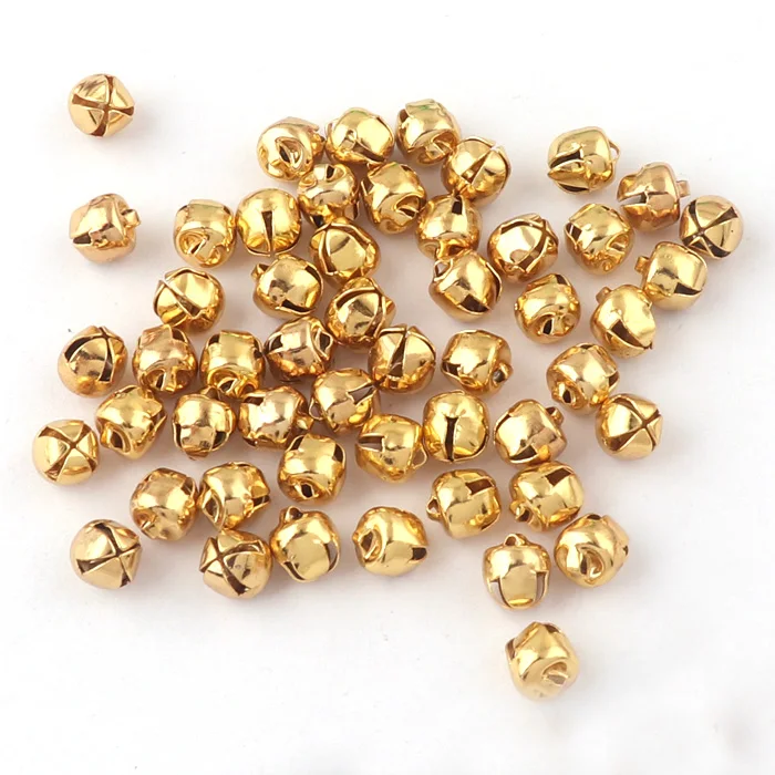 Gold/Silver Small Mini jewelry Jingle Bells Pet Hanging Metal Bell Wedding Christmas Decoration Accessories Bells For Crafts-6mm