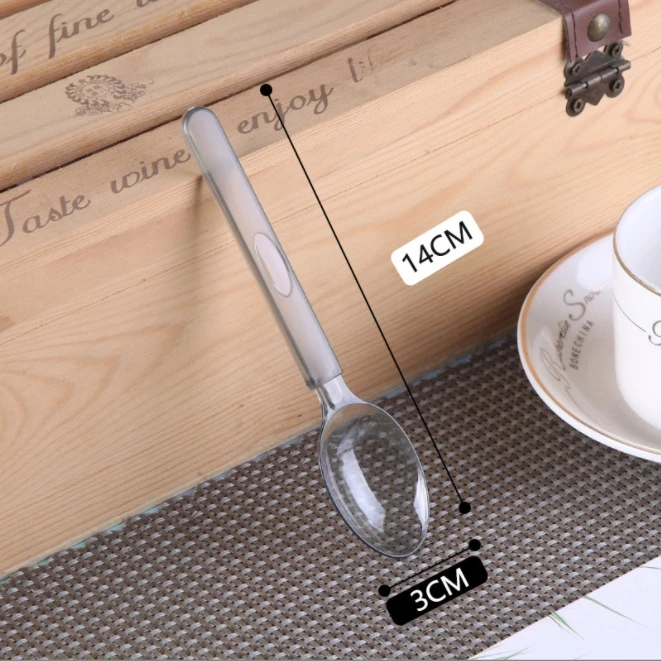 Plastic Cake fork spoon American milk tea dessert spoon Individual packaging take-out packaging fast food spoon