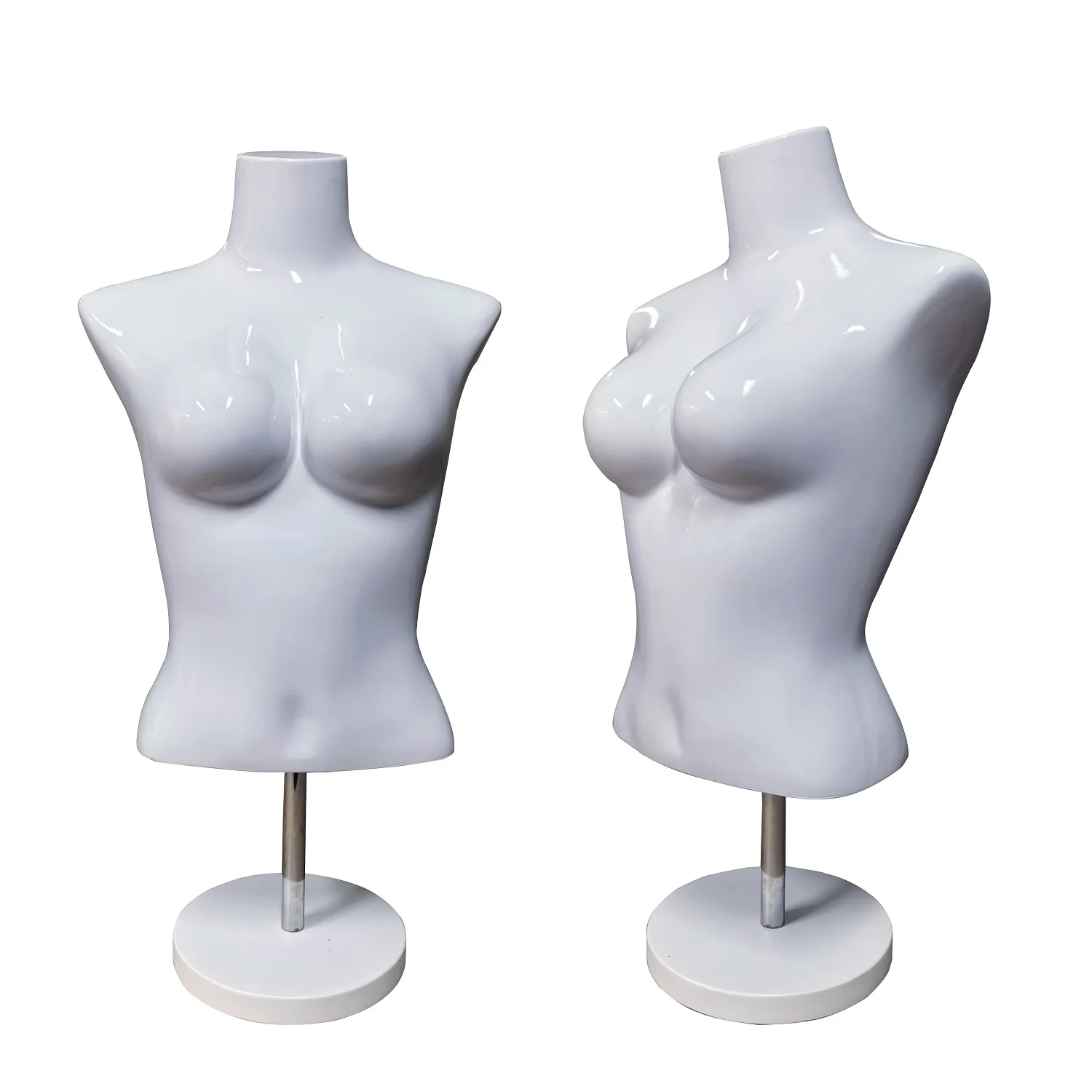 Half body female mannequin plastic half  manikin skin color female headless mannequin for sport wear display