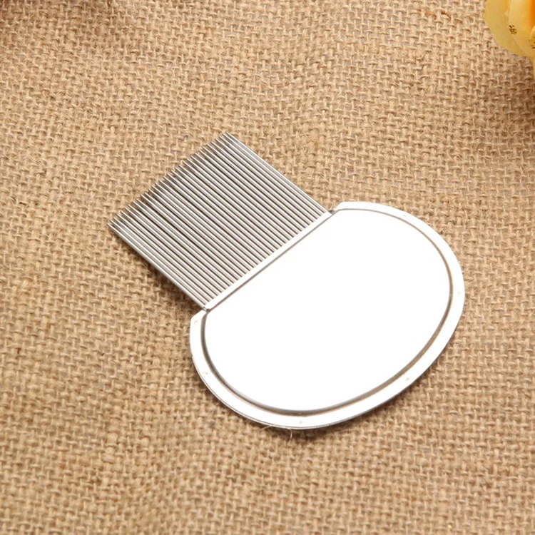 Private Label Portable Dog Hair Cleaning Remover Stainless Steel Professional Grooming Metal Pet Lice Comb For Small Dogs