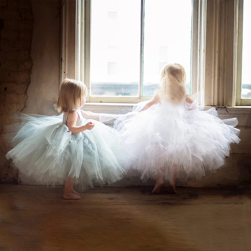Cross-Border Baby Girl One Year Old Dress Children Princess Dress Western Style Infant Dresses of Bride Fellow Kids