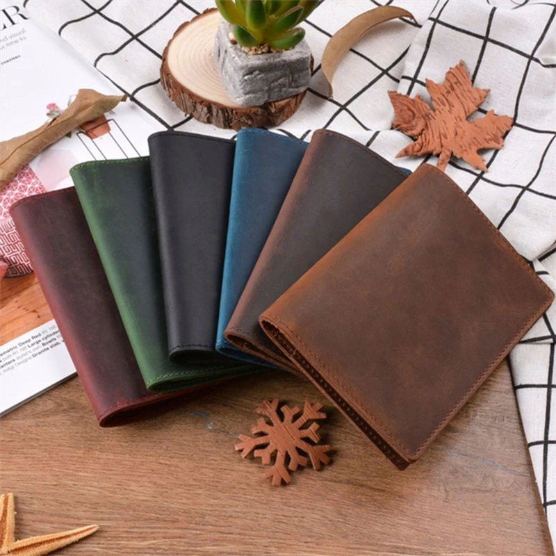 High Quality Retro Custom ID Credit Card Holder Genuine Leather Passport Cover Holder For Unisex