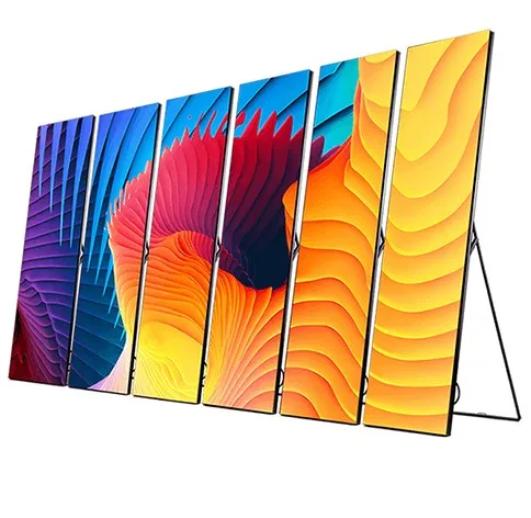 New Commercial straight stand portable P1.86 P2 P2.5 P3 LED screen digital poster display for advertising