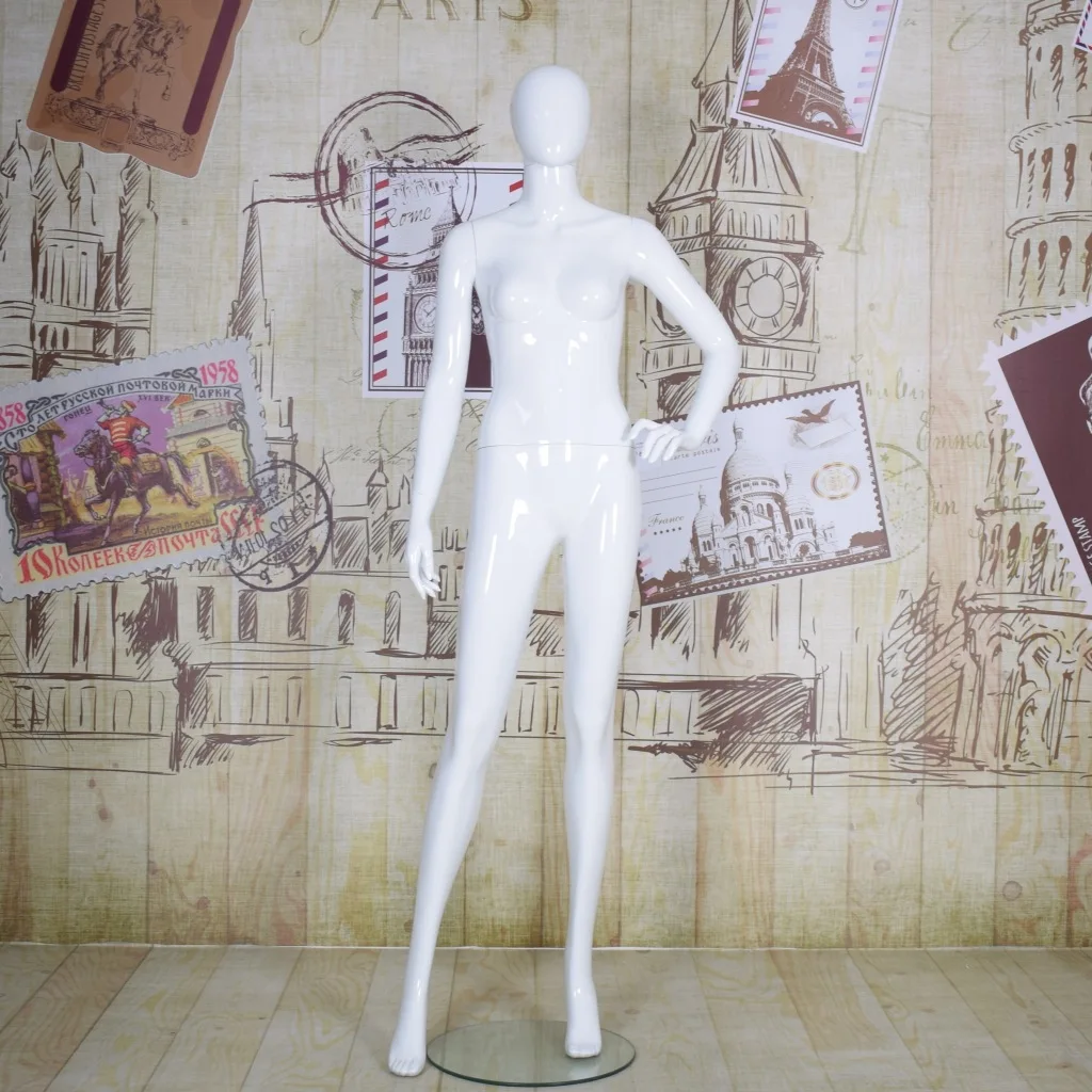 Clothing store model props female bright white full body display frame window women dummy Korean human simulation model frame
