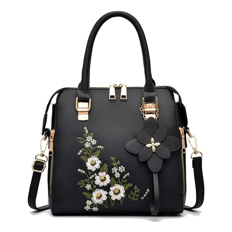 famous premium luxury fashion designer crossbody ladies women pu leather flower handbag