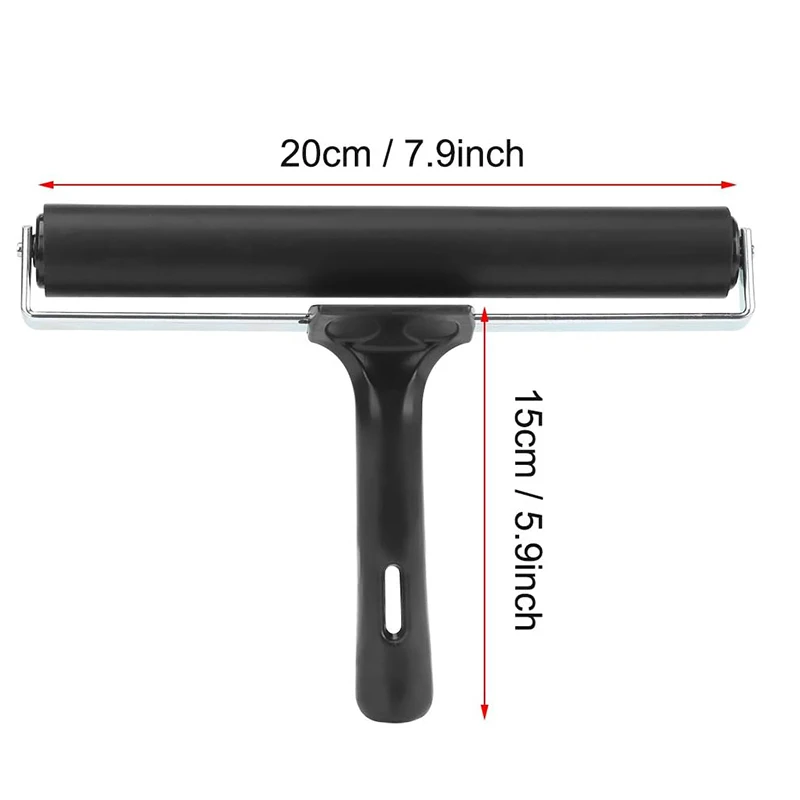 20cm Construction Tools Printmaking Stamping Wallpaper Gluing Application Glue Rubber Brayer Roller