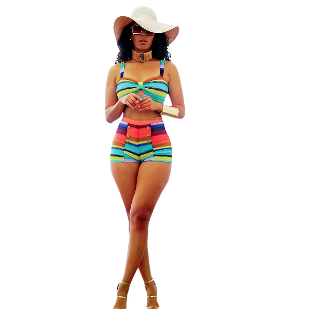 
Fashion printed sexy ladies two-piece swimsuit 