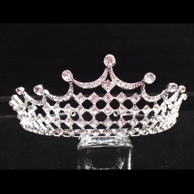
925 silver Eye-Catching luxury Handmade Bridal Hair Accessories Gilded Wedding Bridal Crystal Crown tiara 
