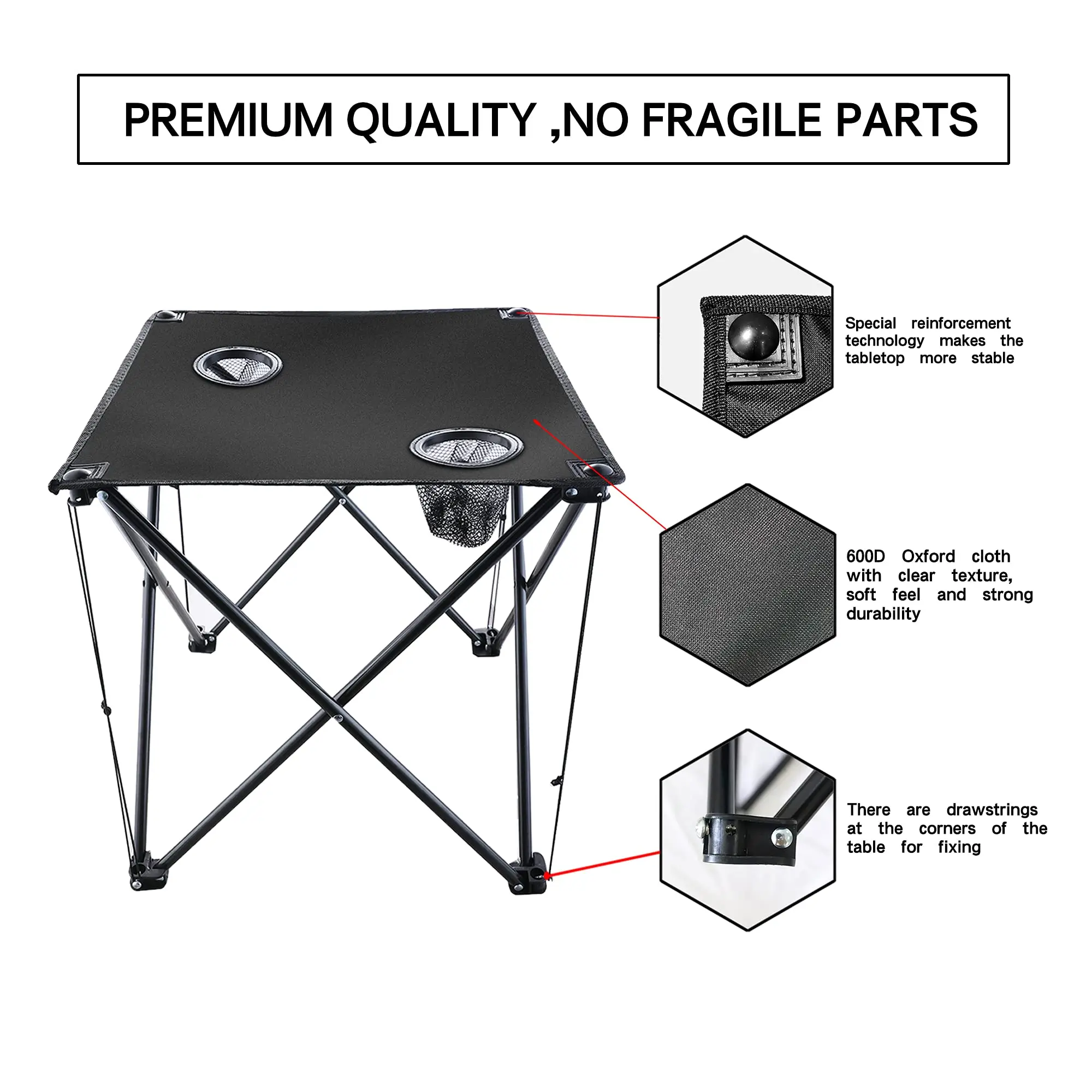 Customized Foldable aluminum Outdoor Camping  Folding Table With Carry Bag outdoor portable table