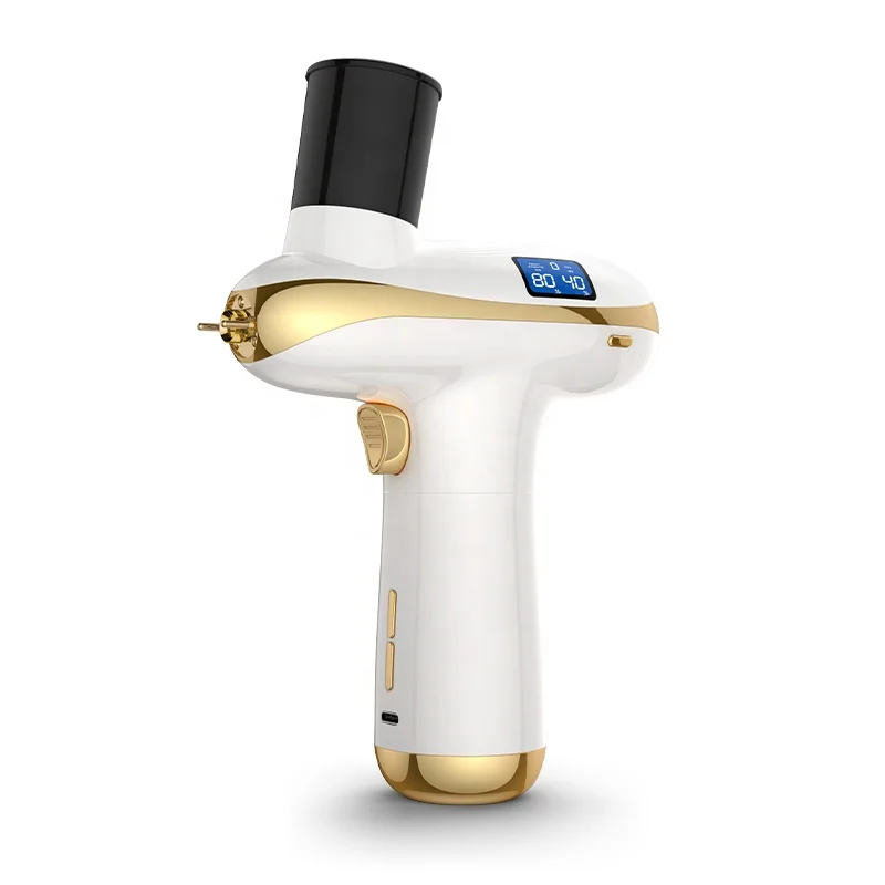 2024 New Design Portable Airbrush Red Blue Light Skin Rejuvenation Facial Beauty Sprayer Skin Analyze Oxygen Injector